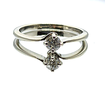 Palladium diamond solitaire ring