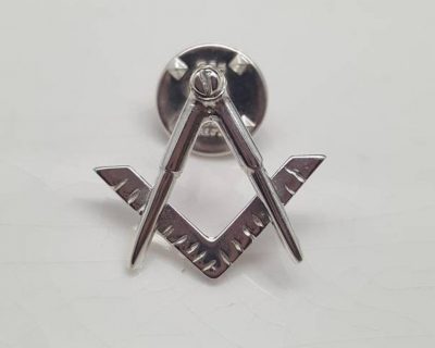 Silver Masonic lapel pin
