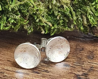 Domed stud earrings